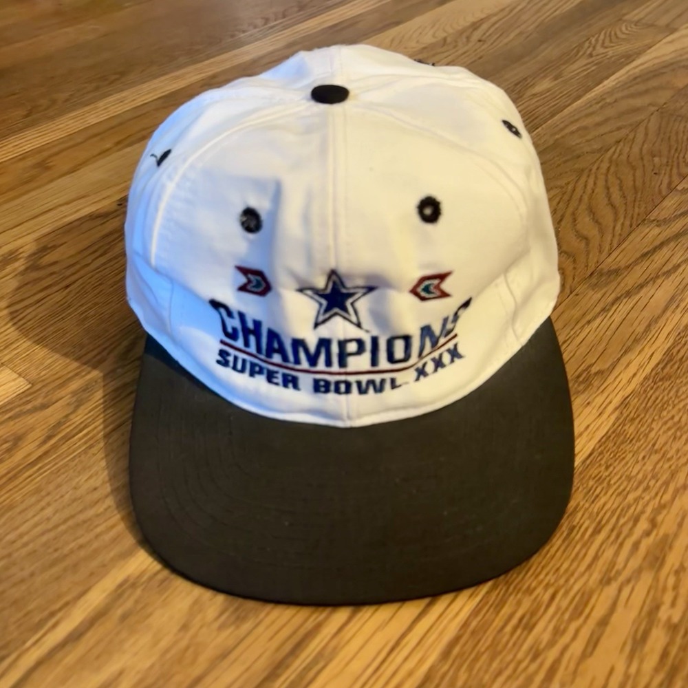 VTG NFL Dallas Cowboys‎ 1996 Super Bowl XXX Champions LOGO 7 Snapback Hat Cap